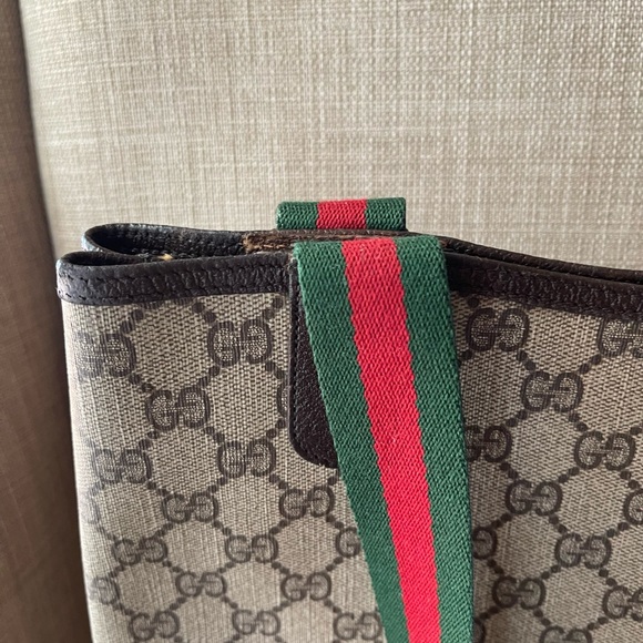 Authentic Gucci vintage web sherry line tote bag 89.02.003 (X16) - Picture 14 of 16